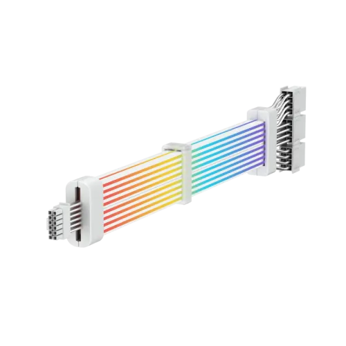Cable extension alim GAMEMAX 12VHPWR-3x8 GPU Cable-Blanc ARGB