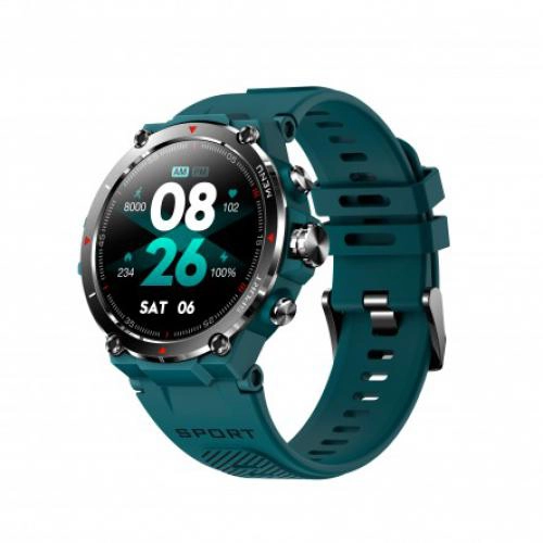 Montre connectée DCU avec GPS et écran HD Amoled cyan 34157082