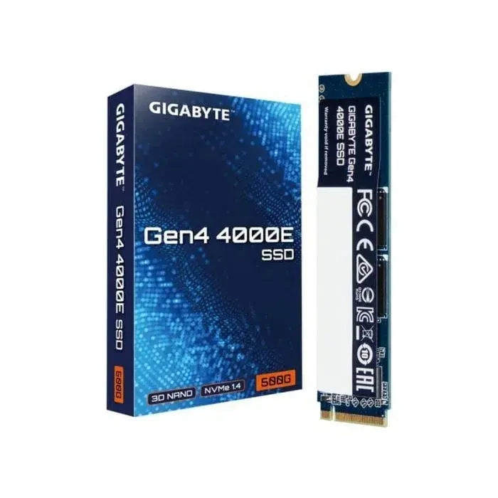 HD SSD GIGABYTE Gen4 4000E, 500 Go, M.2, 3600 Mo/s
