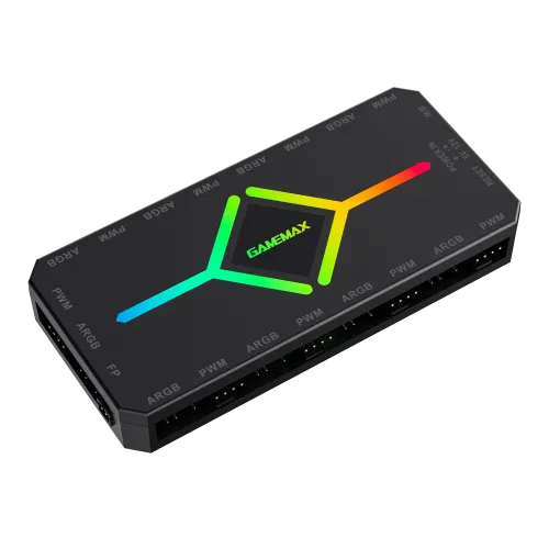 [1308-1300R0065] Hub ARGB GAMEMAX V4.0 ARGB+PWM BK noir