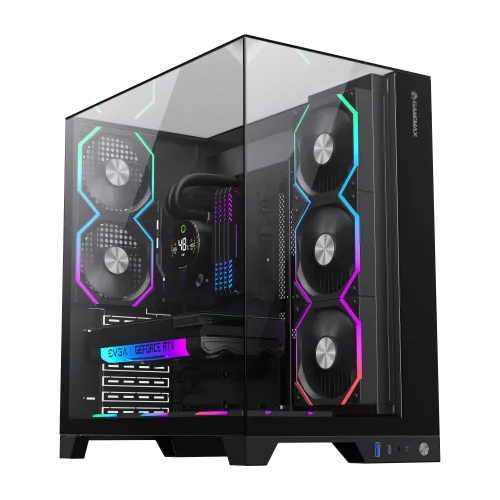 [9101-0000R0156] Boitier Gamer Moyen Tour GAMEMAX Infinity Pro BK ATX USB-C Noir Aquarium