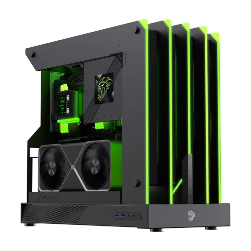 [9101-0000R0195] Boitier Gamer Moyen Tour GAMEMAX BLADE CONCEPT ATX USB-C Noir