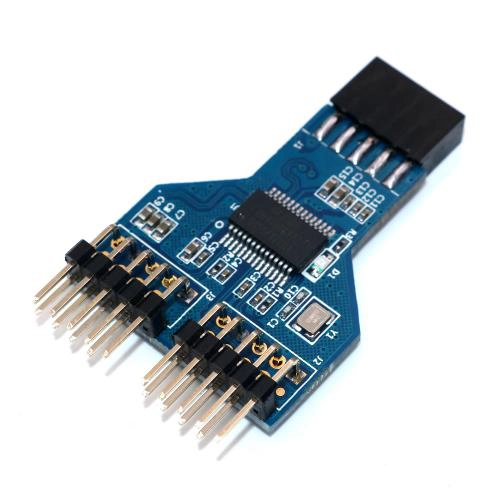 [KMUSBTO2USB] Connecteur USB 9 PIN femelle 1 à 2 mâle USB 2.0